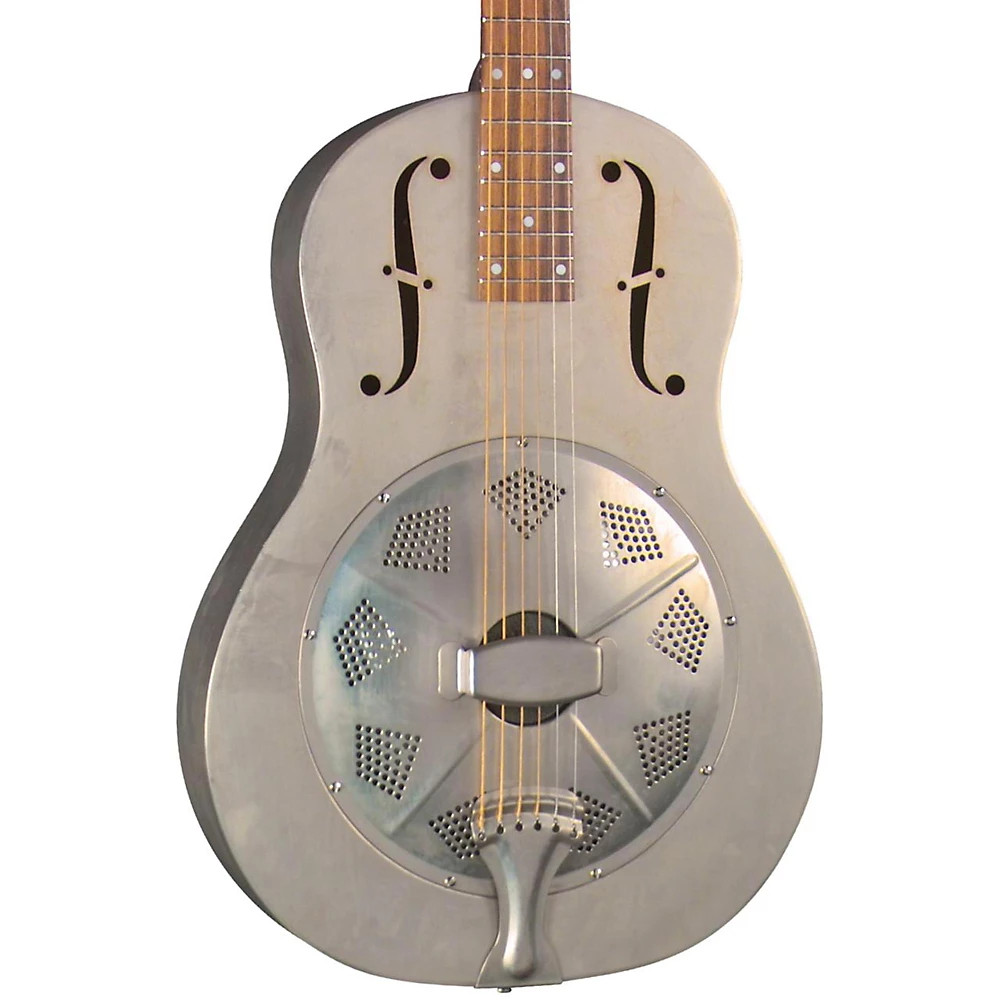 Regal RC-43 Antiqued Nickel-Plated Body Triolian Resonator Guitar 19788141388 OB