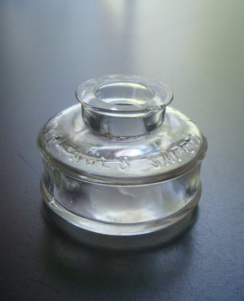 Antique 1890's PAUL'S SAFETY BOTTLE & INK CO. N.Y. Ink Bottle