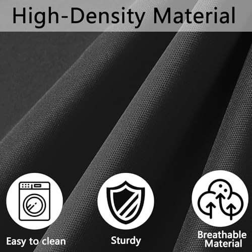 14Pieces Patio Cushion Covers Replacement Outdoor 25.6x 25.6×3.94inches Black