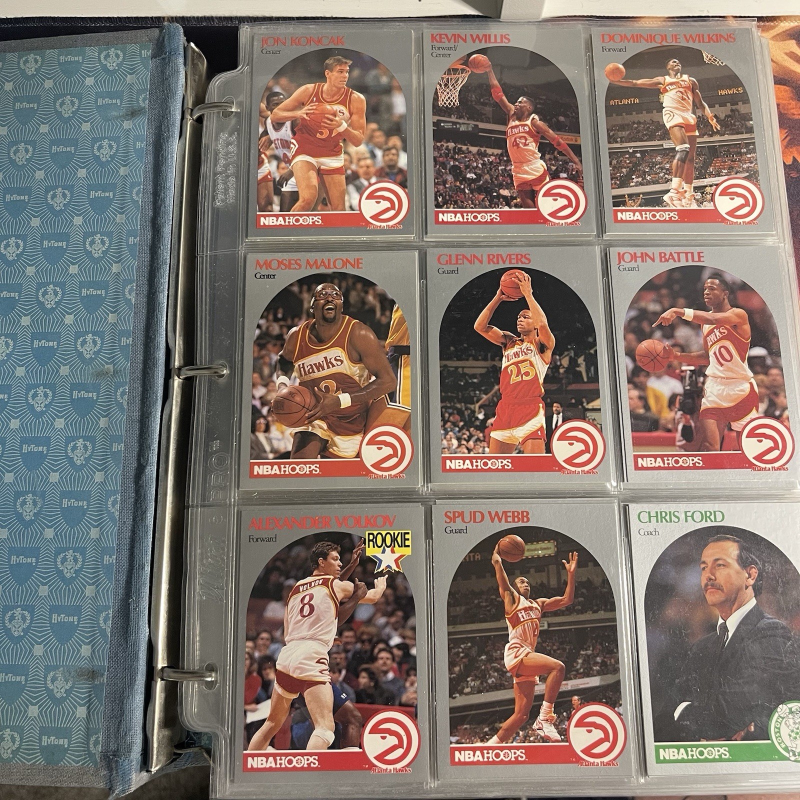 Binder Full of Vintage Basketball Cards