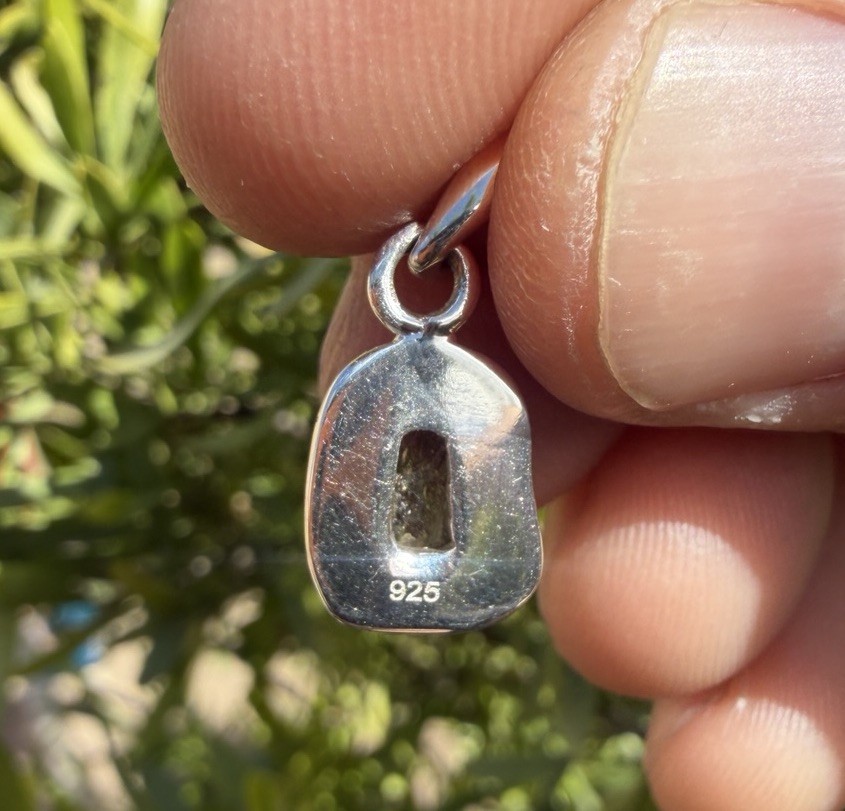 Moldavite Tektite Pendant, Czech Republic, Authentic Moldavite, 1.67g