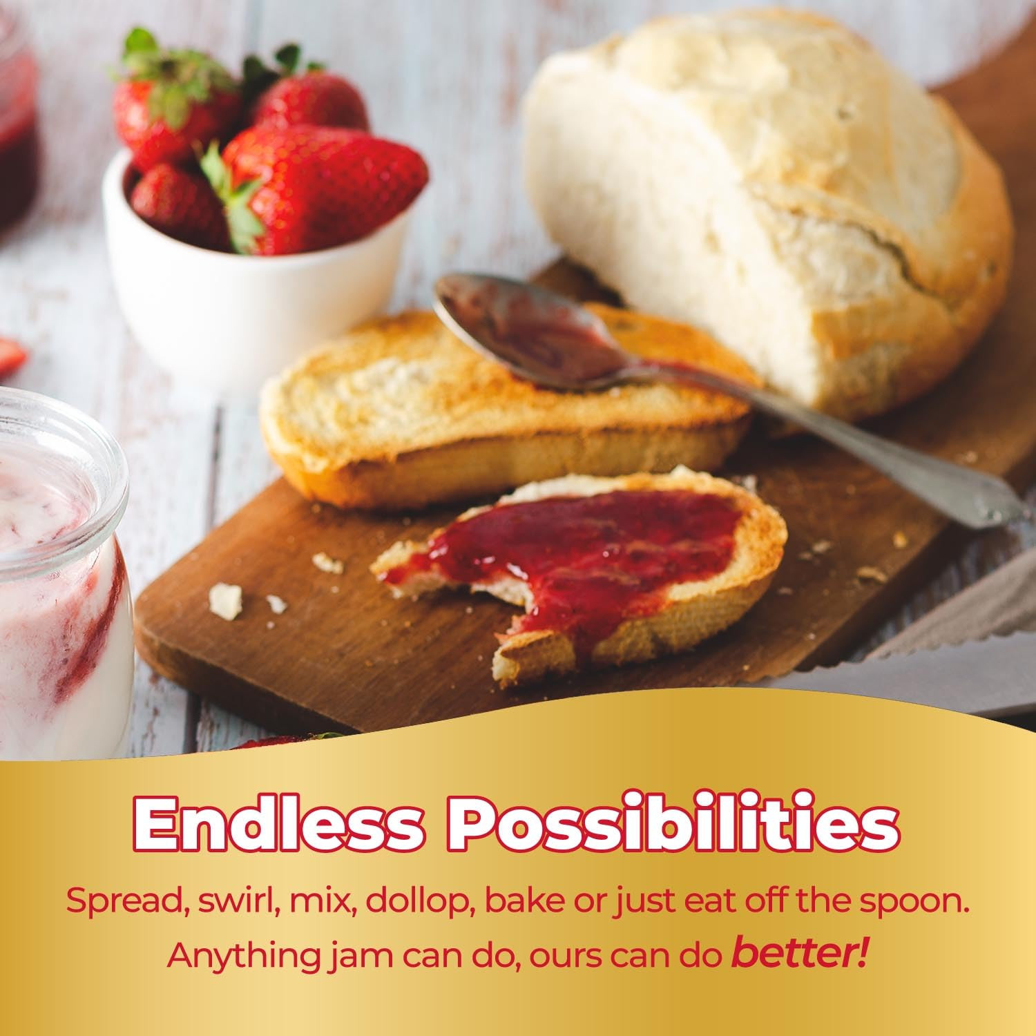 Choczero Keto Strawberry Fruit Spread, No Sugar Added, Keto Friendly, All Natura