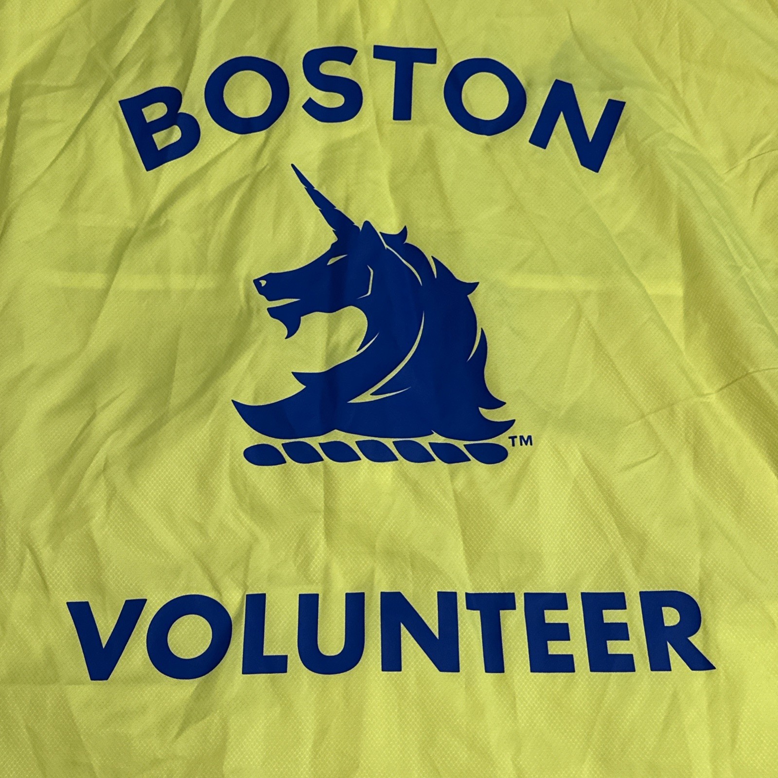 Adidas Mens Yellow 2022 Boston Marathon Volunteer Running Jacket HG1633 MED