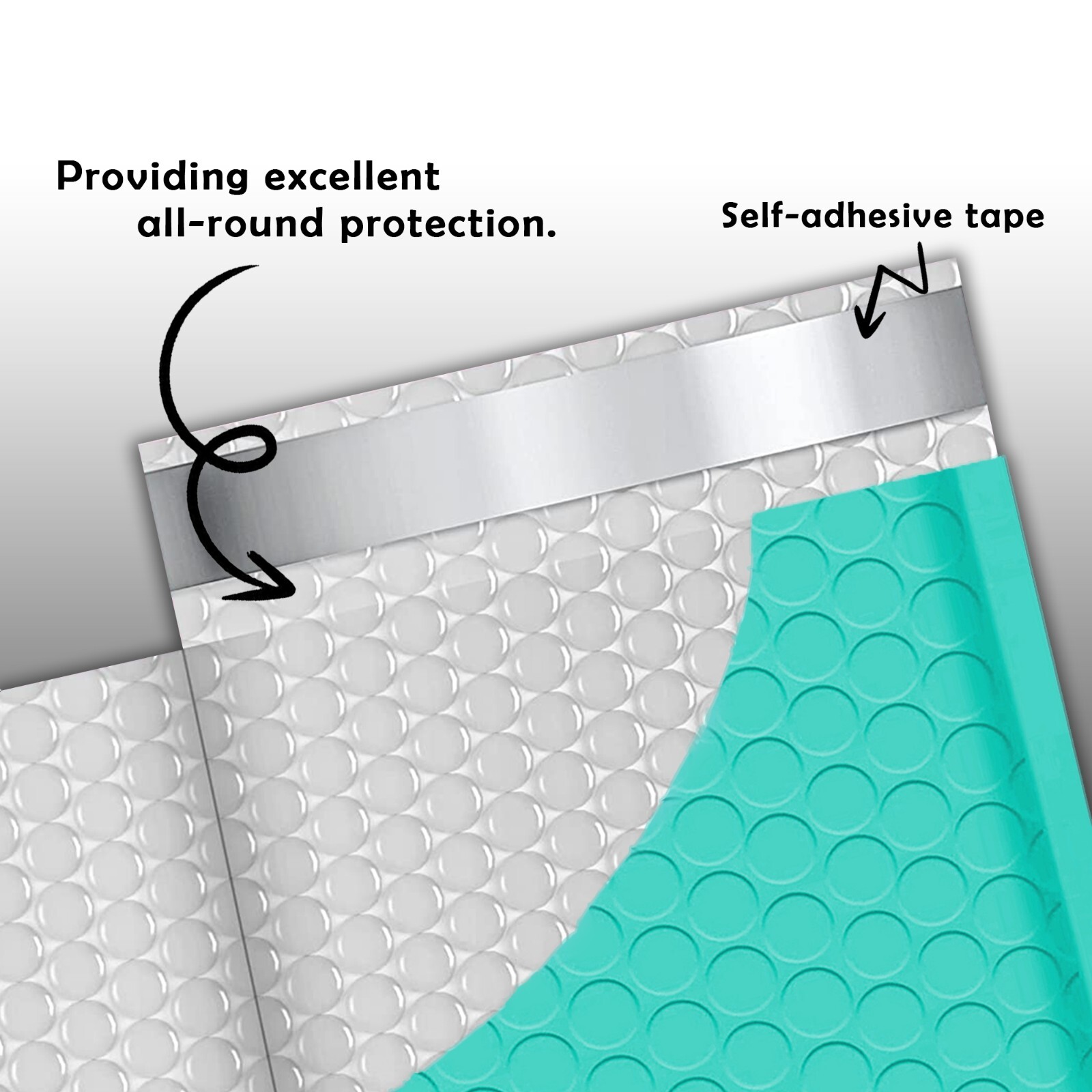 Yens® 250 #0 Poly Bubble Padded Envelopes Mailers 6 X 9 -Teal