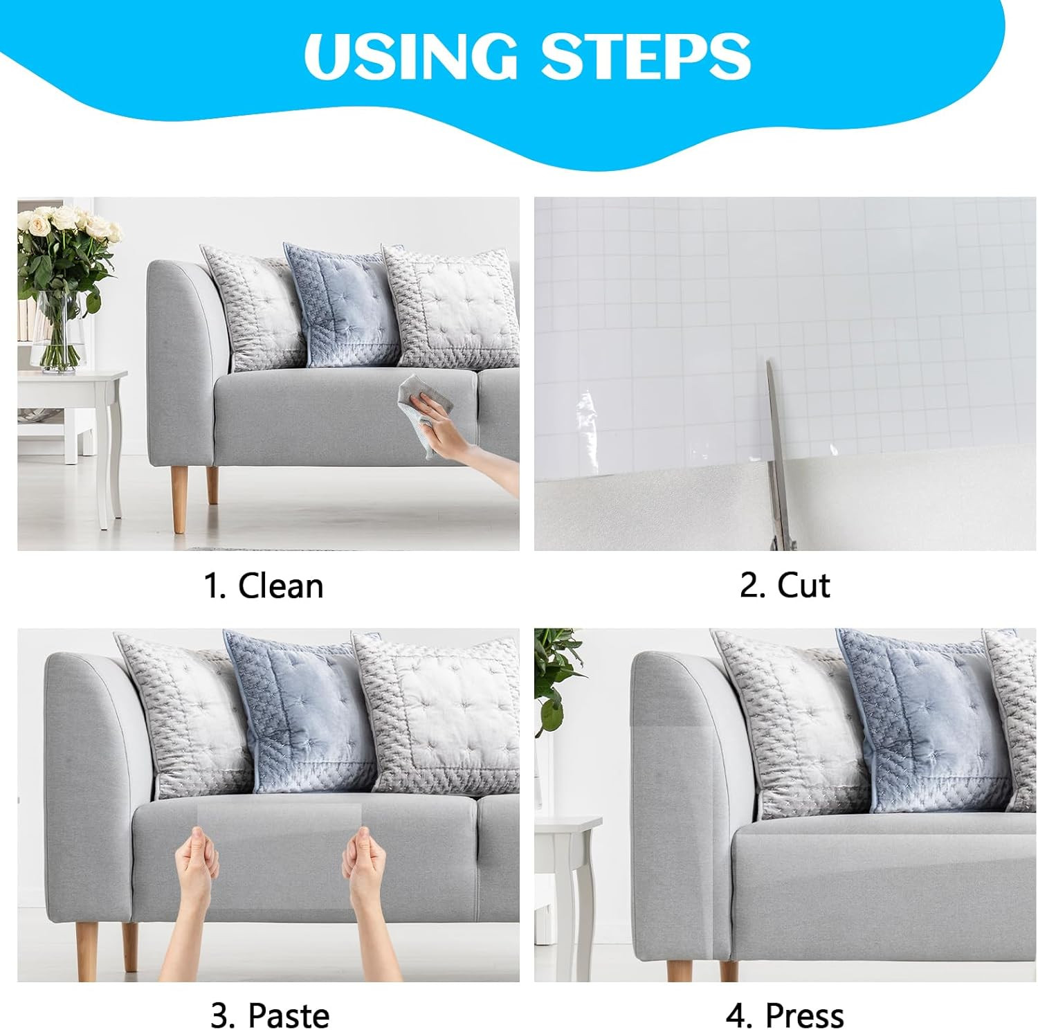 Cat Scratch Furniture Protector Mat for Couch, Wall & Door Protection 7.87"x118"