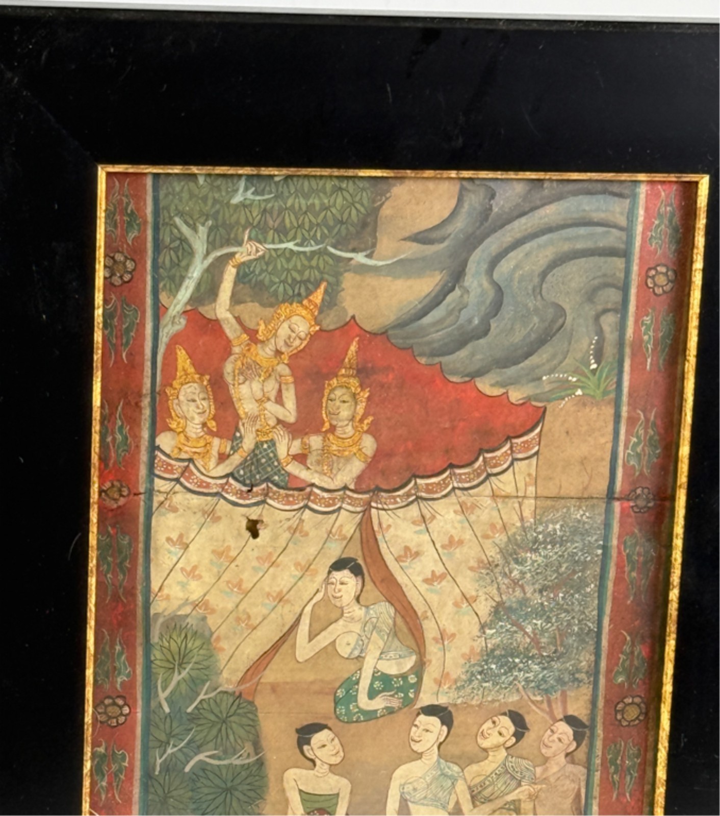 (2) A Pair OF ILLUMINATED THAI BUDDHIST MANUSCRIPT PAGES