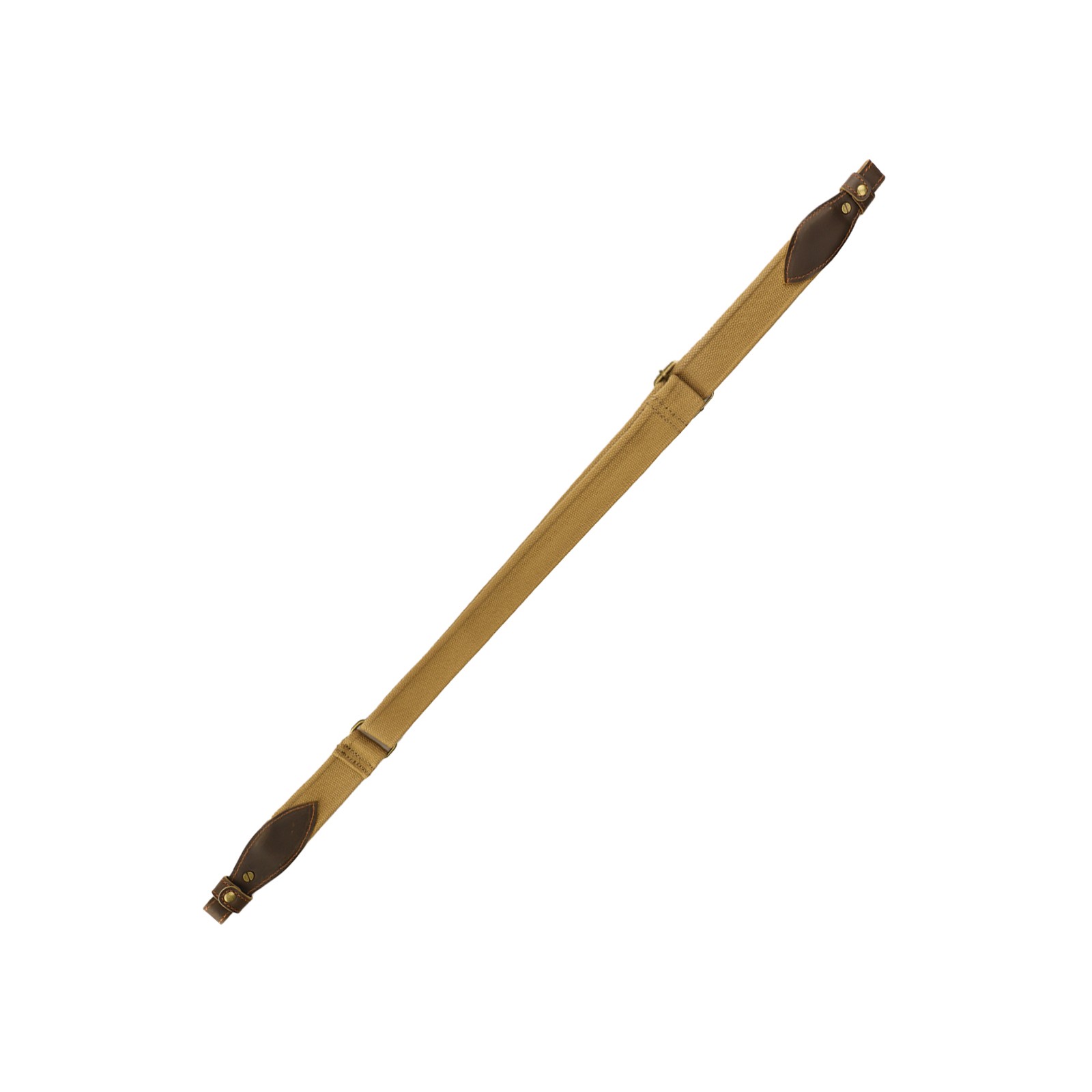 TOURBON Rifle/Shotgun Sling Webbing Strap Leather End+ Pair 1" Mount Swivels Set