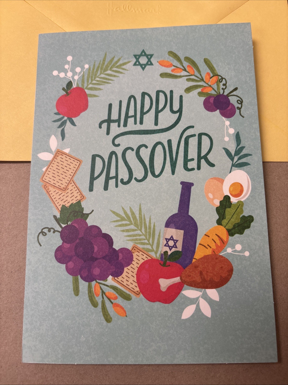 Happy Passover Abundant Blessings Sweet Memories 5”x7” Hallmark Greeting Card