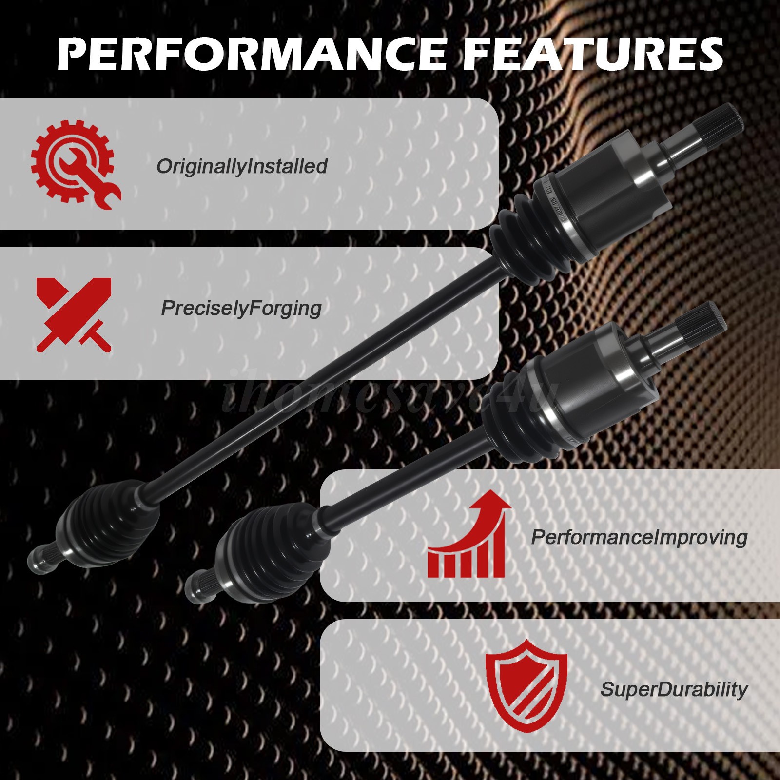 Pair Front CV Axle Shaft Set For 2006 2007 2008 2009 2010-2015 Honda Civic FWD