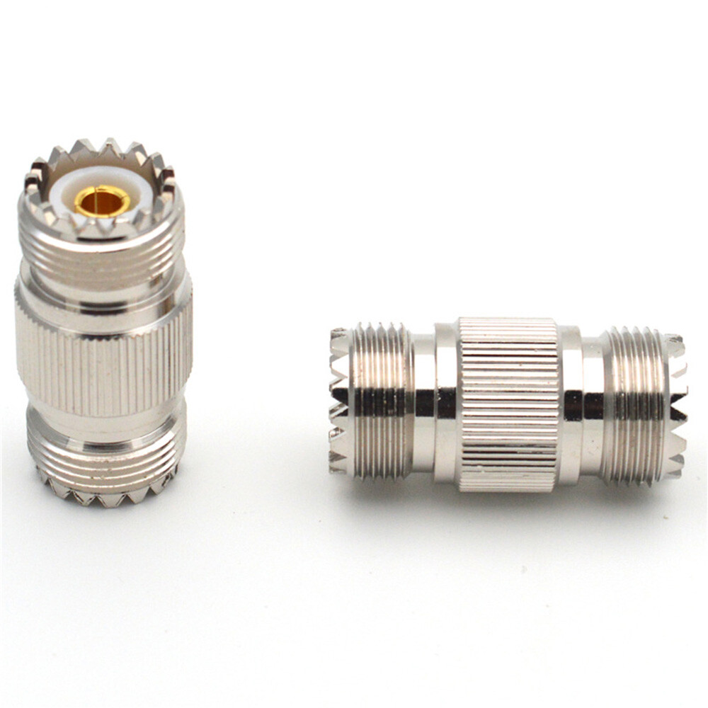 2PCS SO-239 UHF Female to Female Coupler Connector RF Barrel Adapter For PL-259