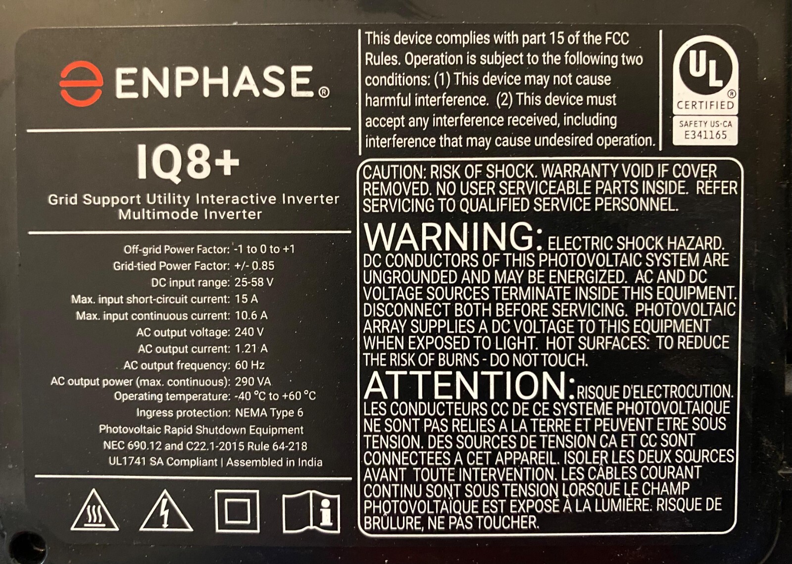 Enphase IQ8+ micro inverter with adapter MC4 Solar panel (IQ Cable DC AC)