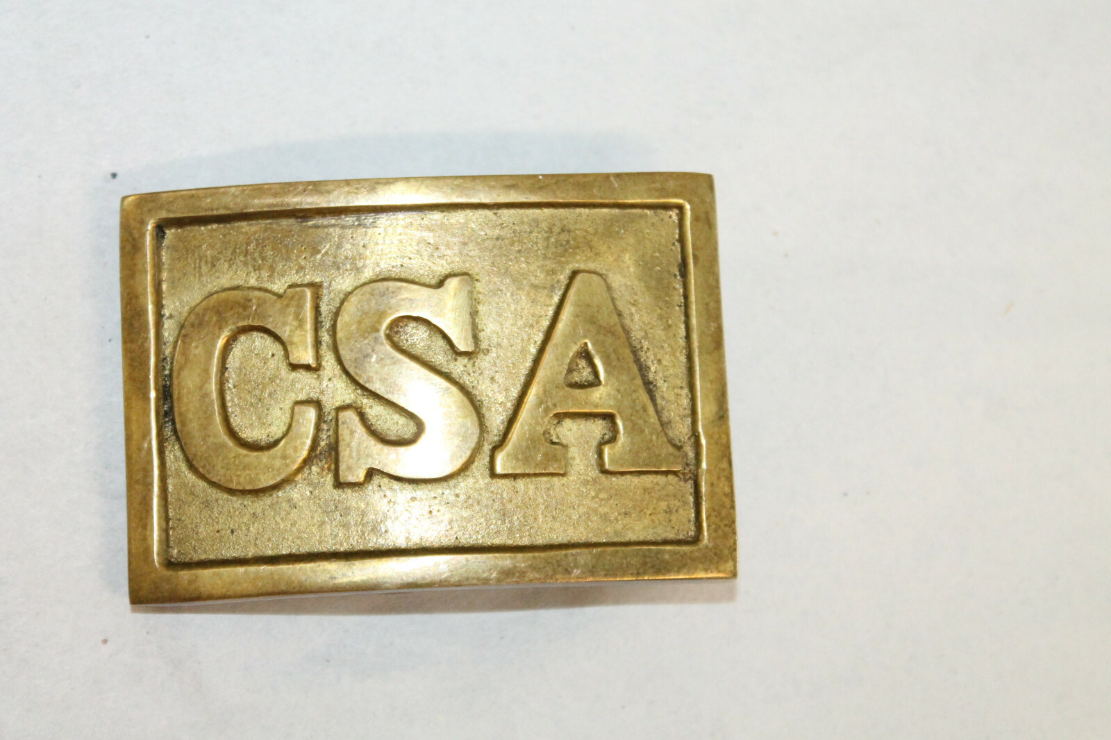 Antique Style Military Civil War Confederate CSA Belt Buckle Square SOLID Brass