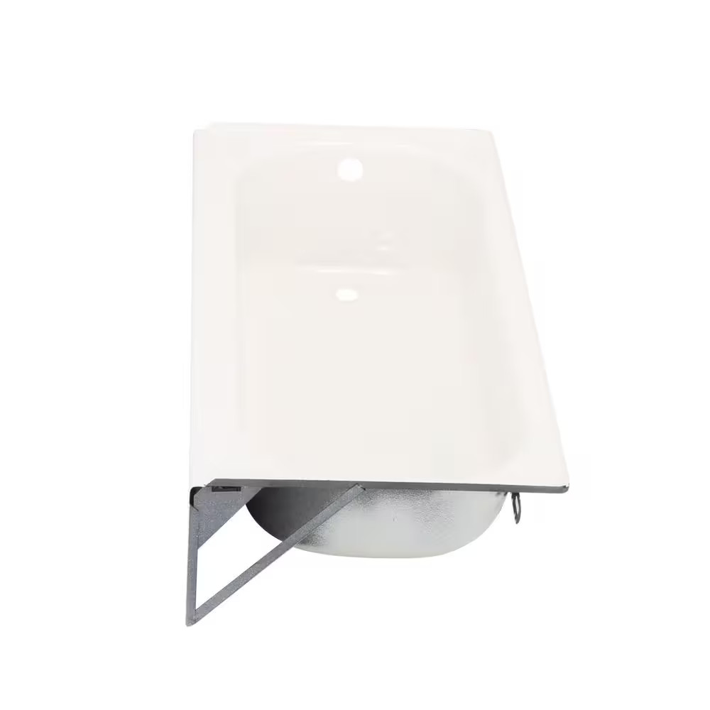 Bootz Aloha 60x30 Alcove Soaking Bathtub Left Drain White Steel Tub 011-3365