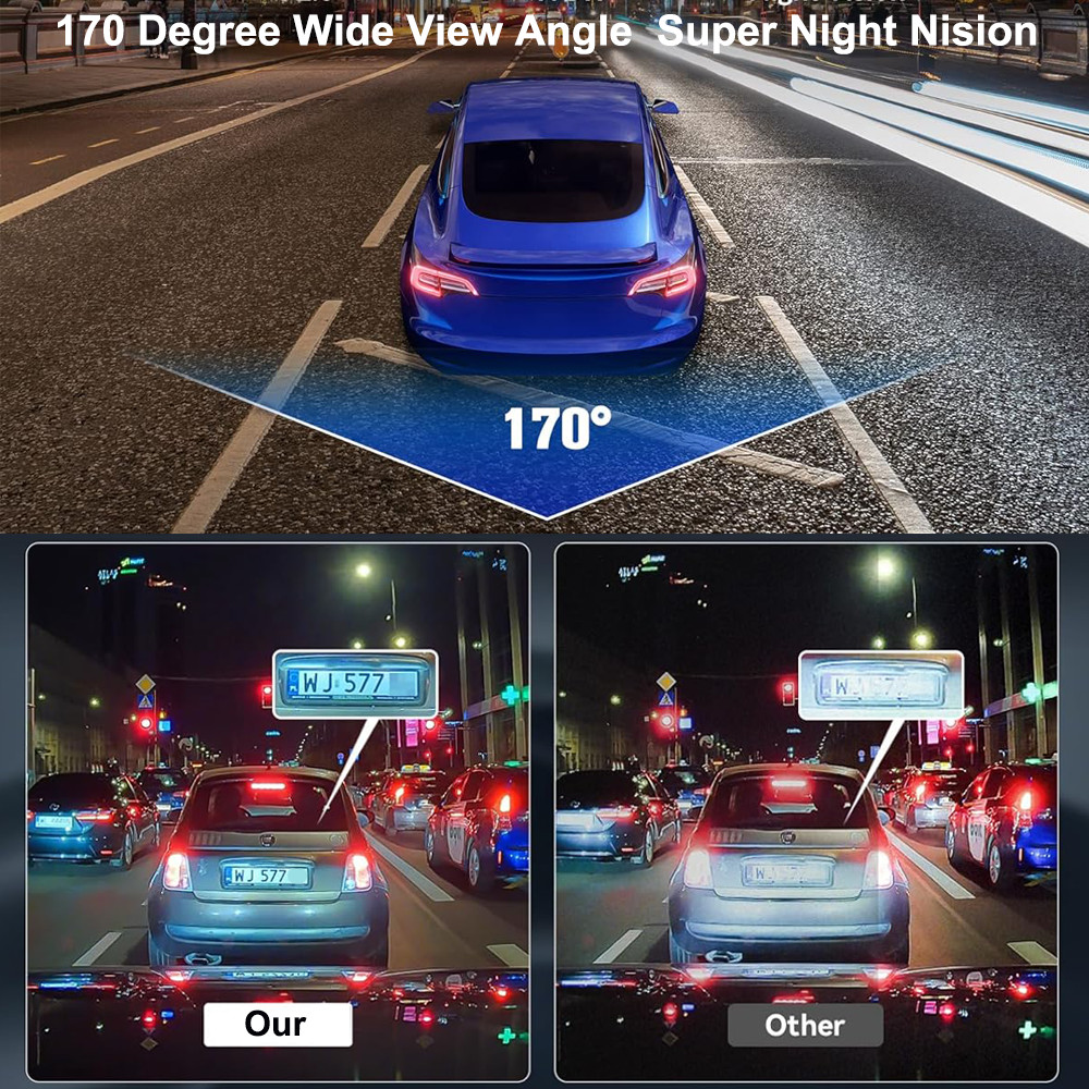 1080P HD USB Car DVR Dash Cam Camera ADAS Drive Video Recorder With 64G TF Card