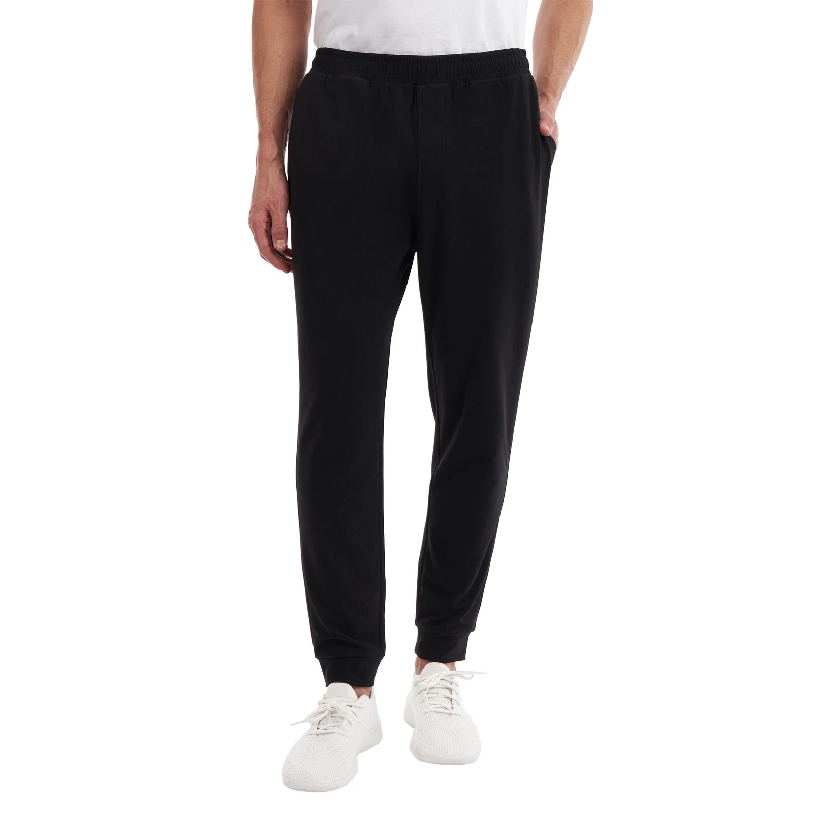 Kirkland Signature Men’s Moisture wicking Fabric Lounge Jogger, Black, Size L