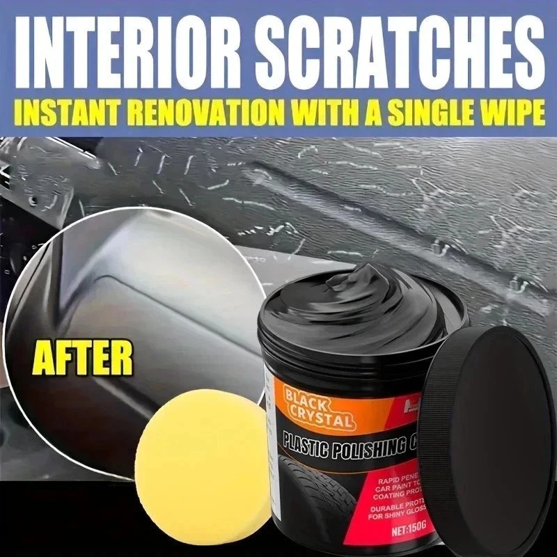 150g Plastic & Rubber Repair Paste Black Polish for Car Scratch Tire & Interior