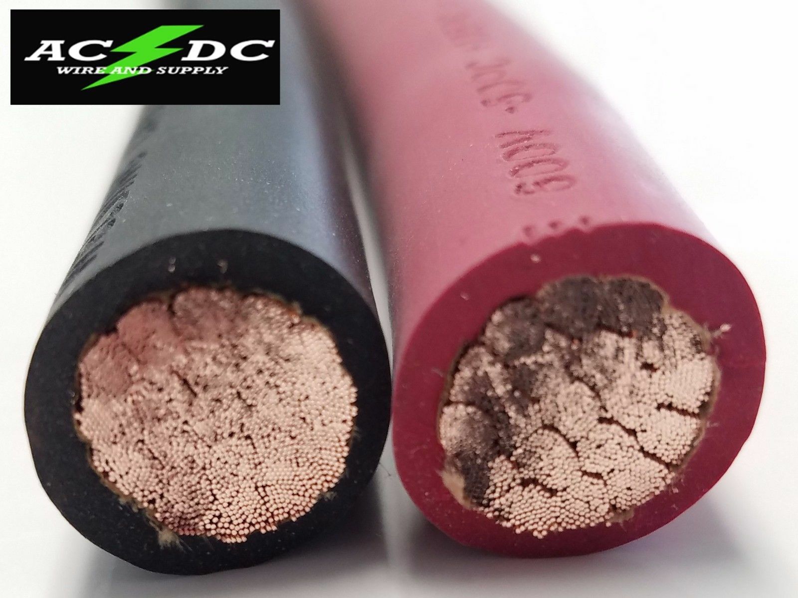 Welding Cable Red Black 2/0 GAUGE COPPER WIRE SAE J1127 CAR BATTERY SOLAR