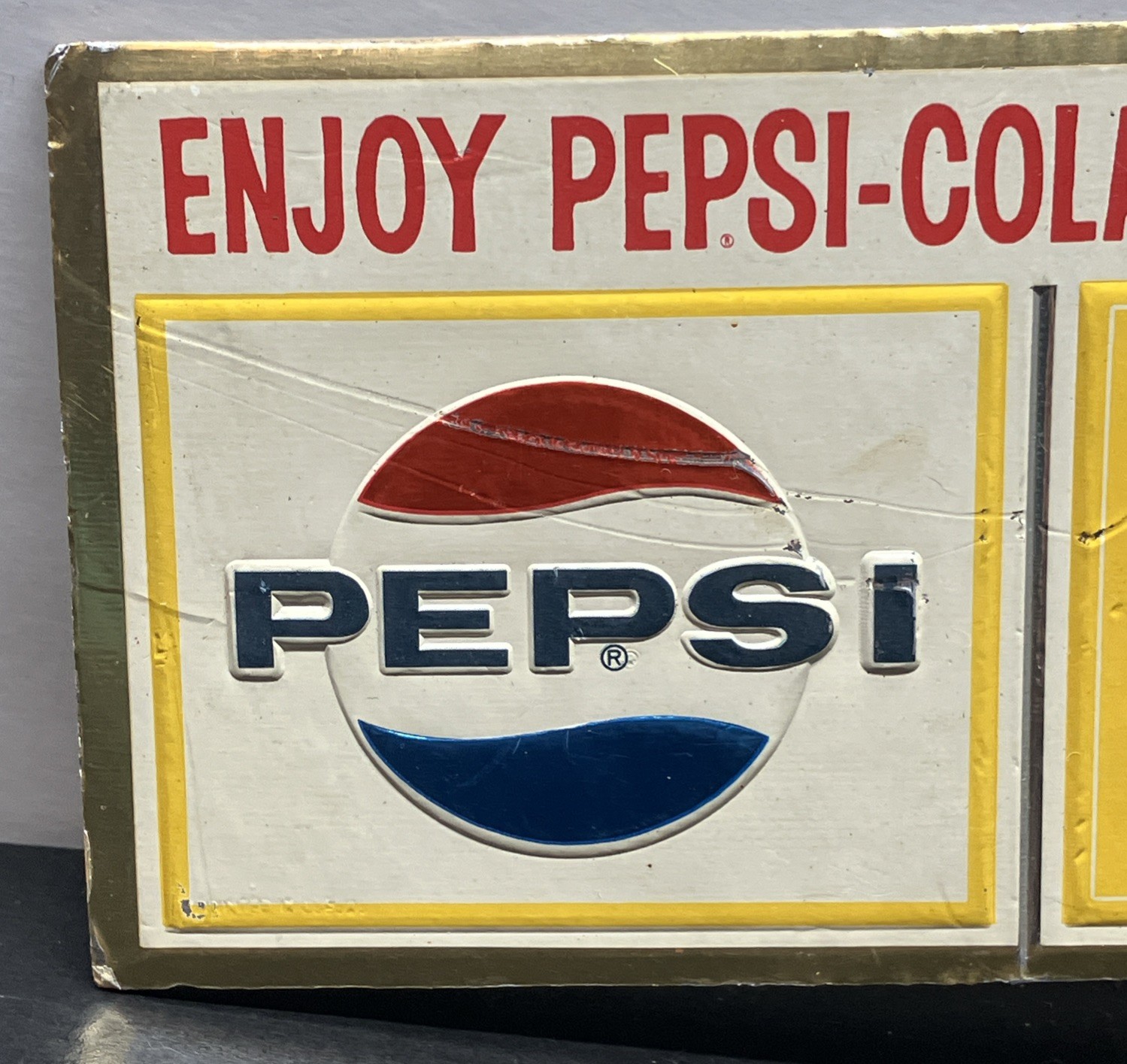 Vintage Enjoy Pepsi - Cola Either Way! Advertising Diet Pepsi - Made in USA