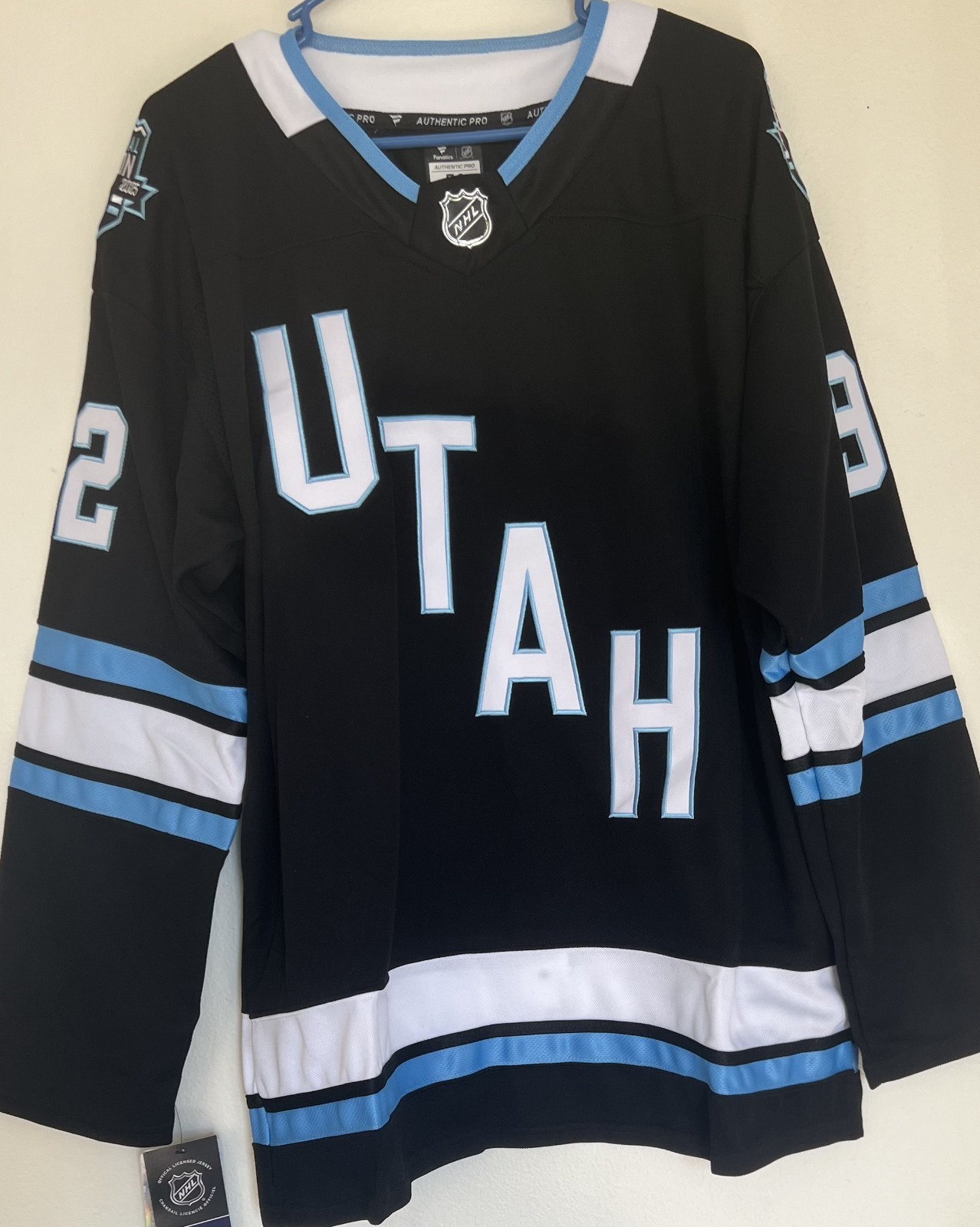 Utah Hockey Club #92 Logan Cooley Stitched Black Hockey Jersey Mens L- 52