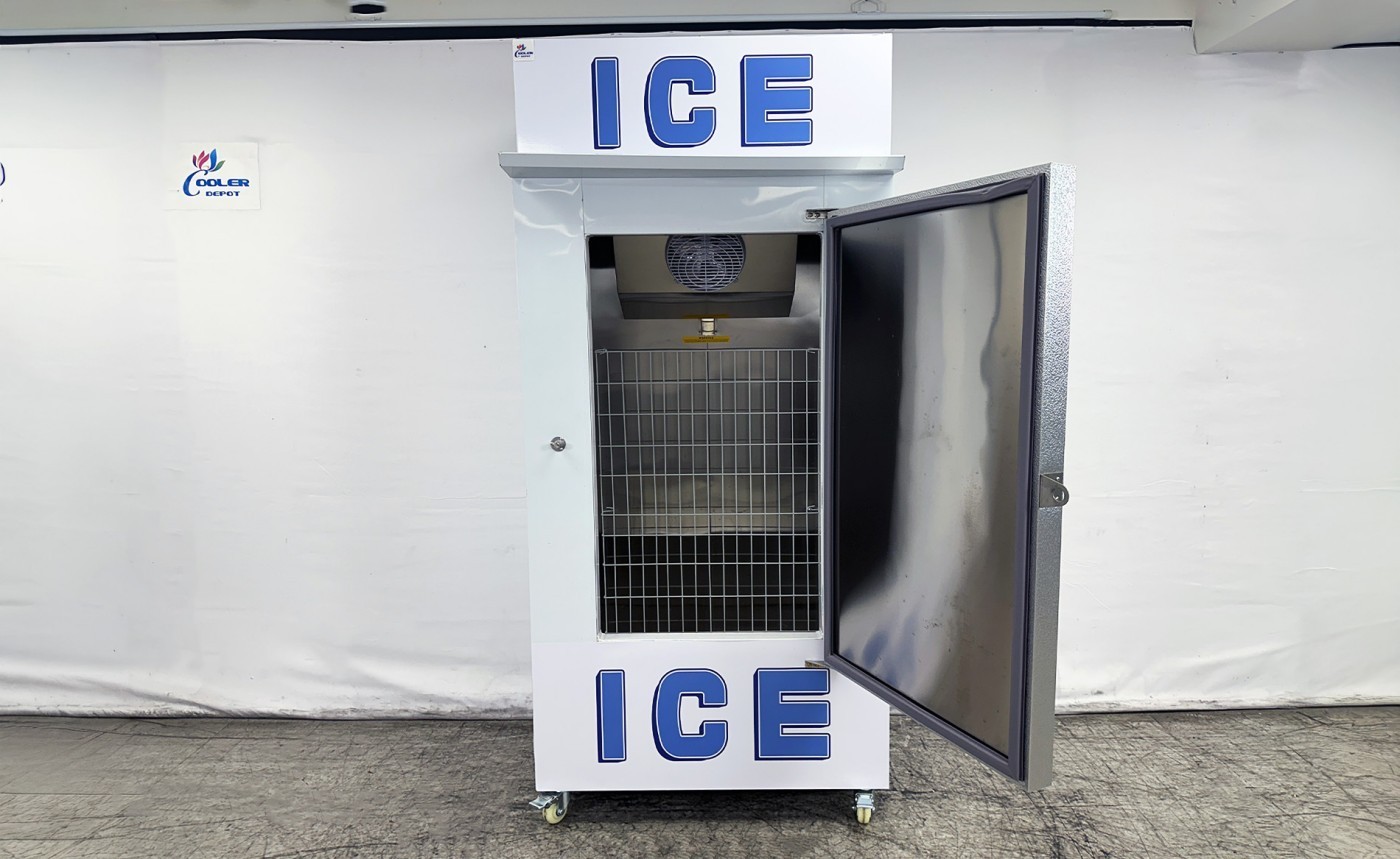 NEW 36" Ice Merchandiser Freezer Insulated 650L 100 Bags Capacity 115V