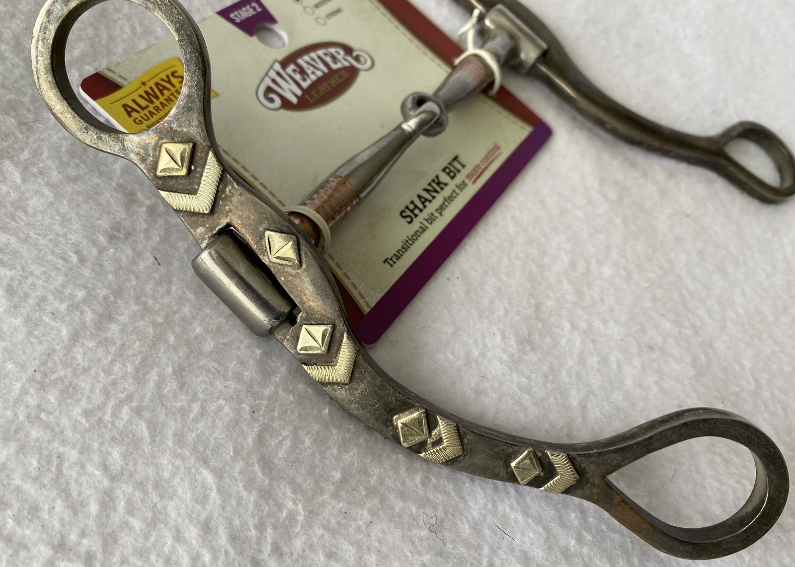 NEW Weaver Silver Mounted Pro Shank Series Heavy Steel Snaffle Bit~SHOW~RANCH