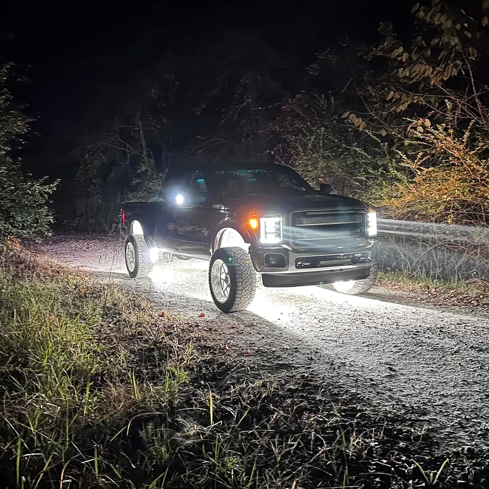 4Pcs 300W 17" Inch 5-Row Pure White LED Wheel Lights Car Rim Lights 6000K Bright