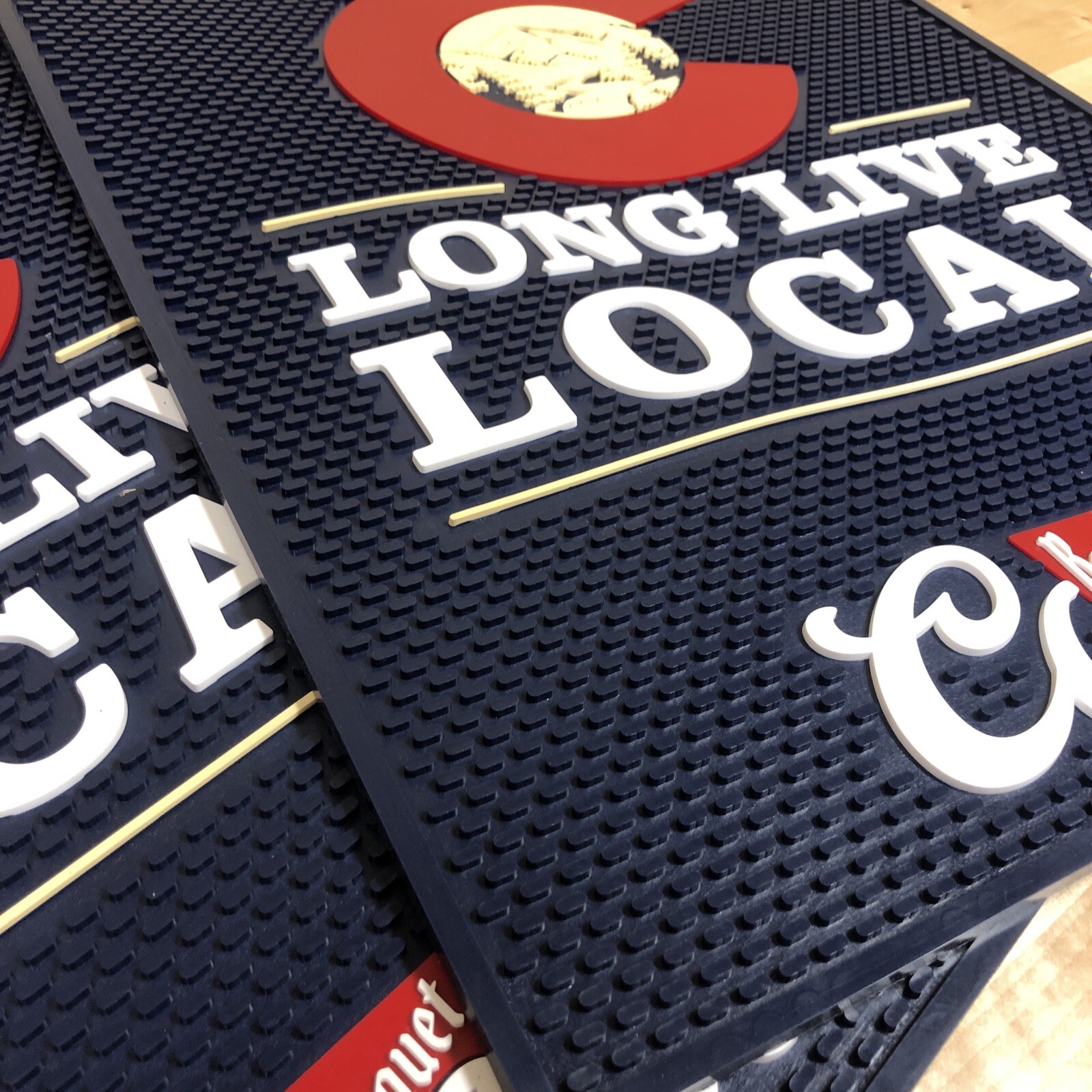 2 Pack Coors Light Rubber Counter Mat 20.75” x 16.75” New