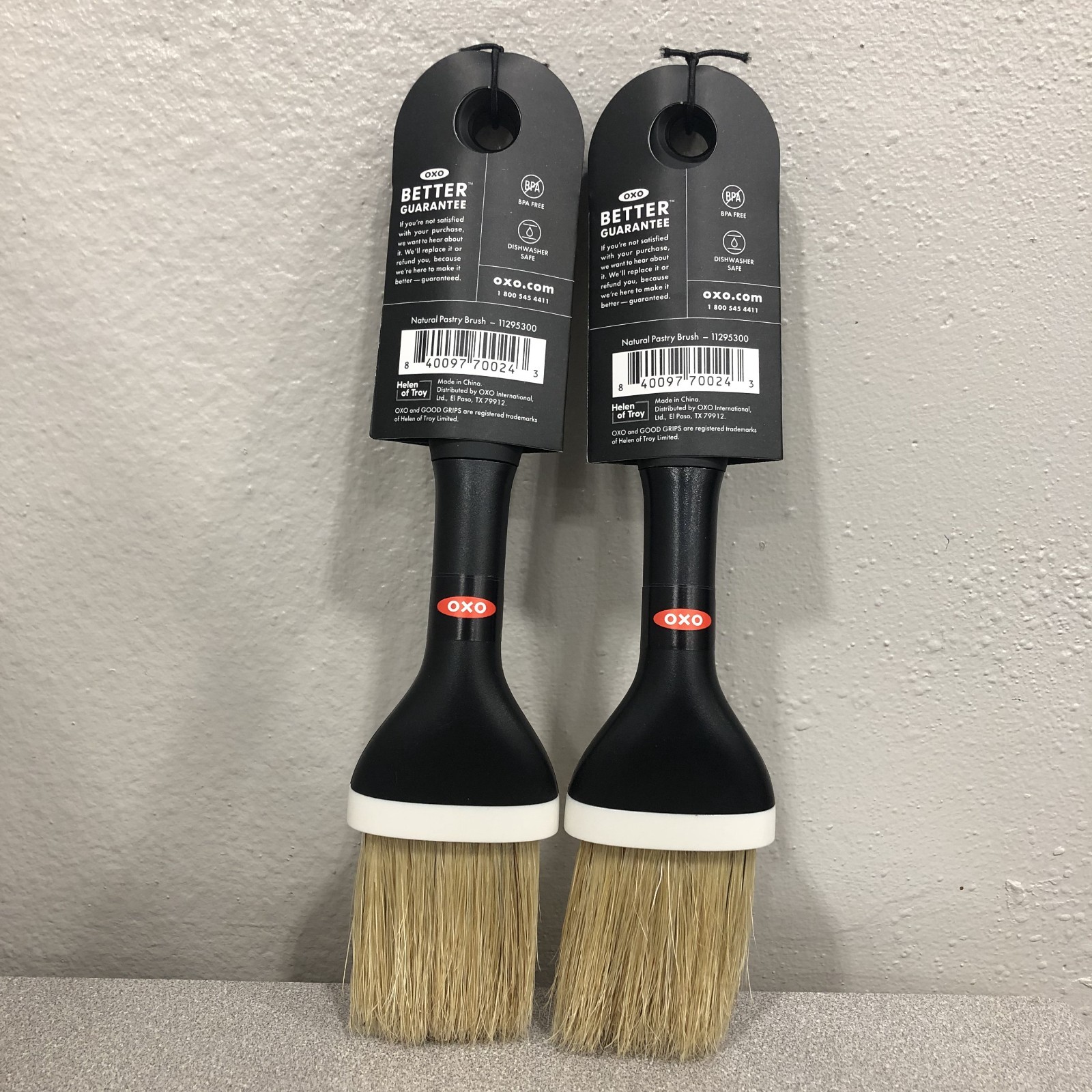 OXO 11295300 Good Grips Blk Plastic Pastry/Natural Brush BPA FREE