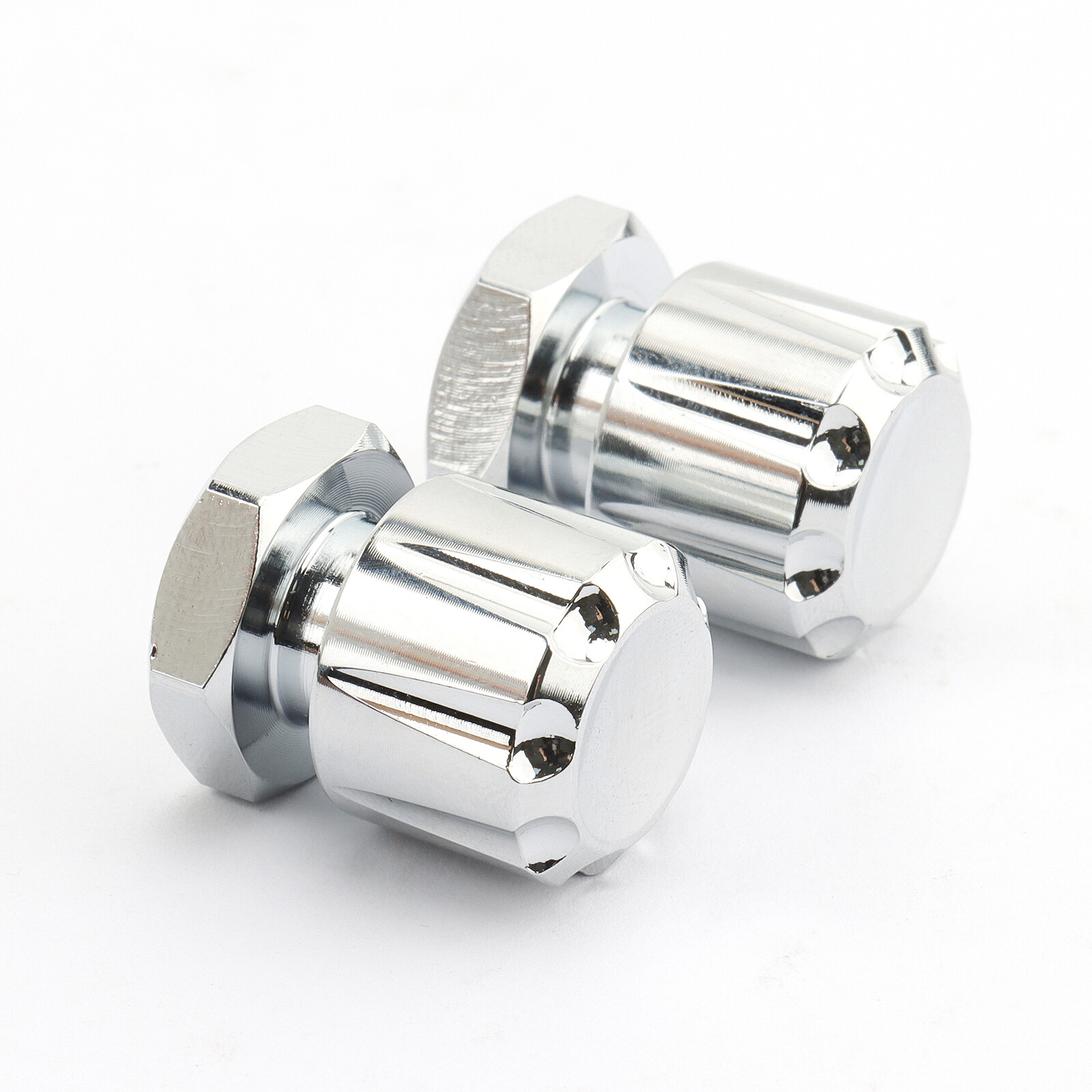 Chrome 2xSolo Mounting Nuts Seat Bolts For Harley Road King Street Glide Softail