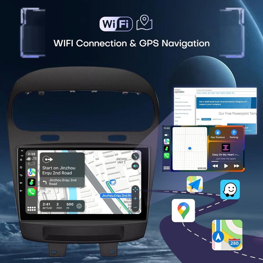 For 2012-2020 Dodge Journey Apple Carplay Car Stereo Radio GPS Android 15 2+64GB