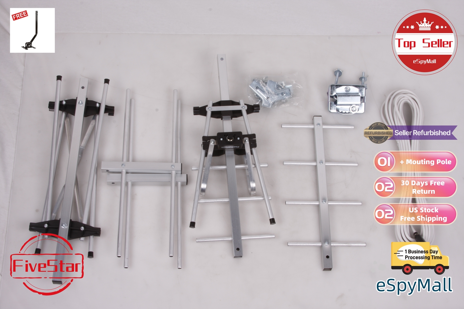 Heavy Duty Yagi Outdoor TV Antenna 300 Mile for All-Weather Performance