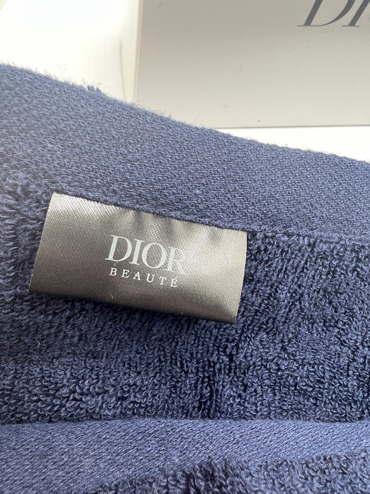 Dior Beaute Sauvage Dark Navy Blue Face Towel NIB 12”✖️24”