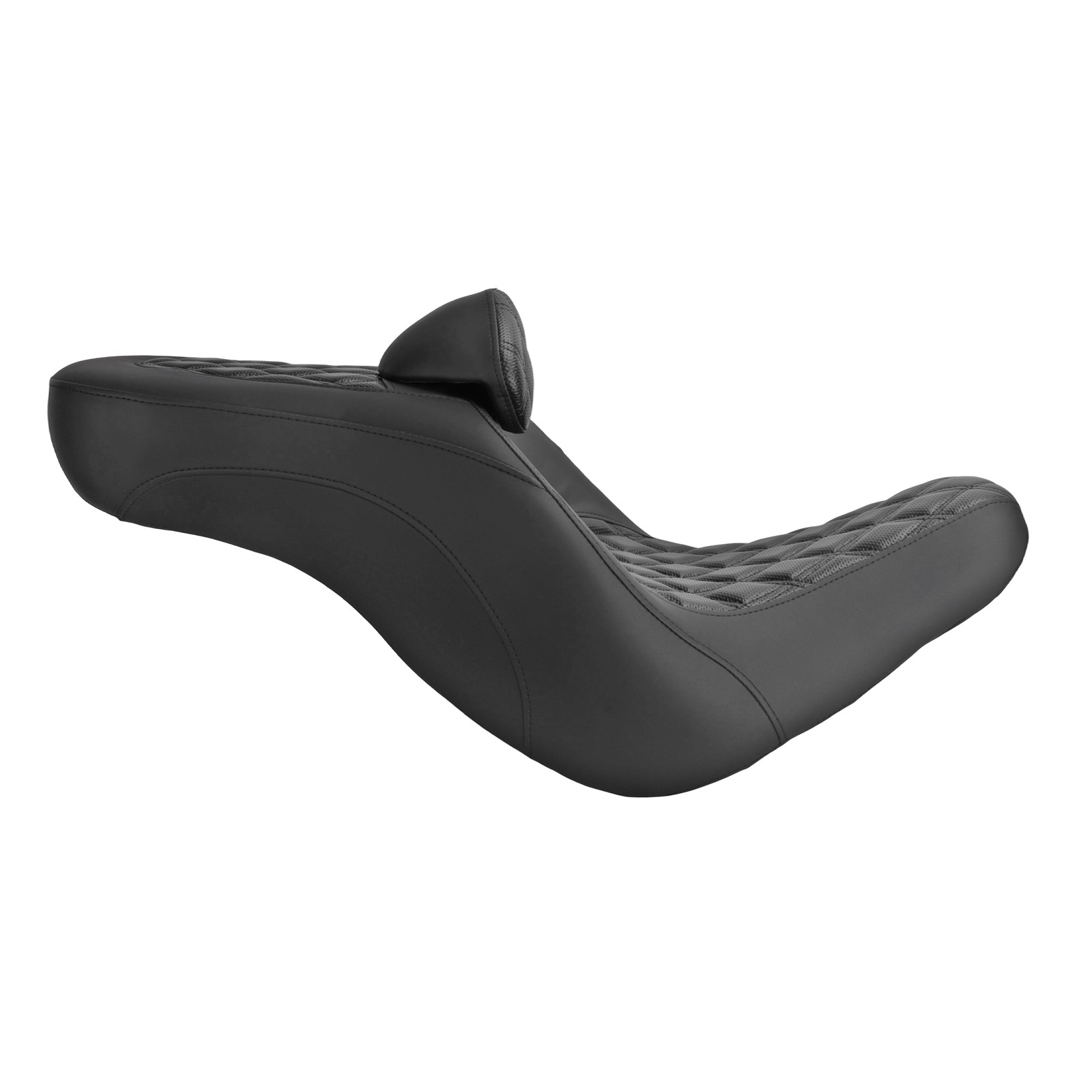 Diamond Driver Passenger Seat w/ Backrest For Harley Low Rider FXLRS 2018-2025