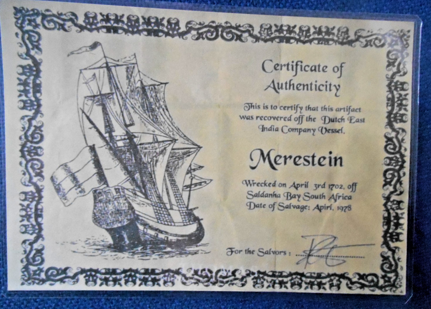 SHIPWRECK treasure SILVER 6 STUIVERS shilling coin MERESTEIN wreck 1645 VOC Indi