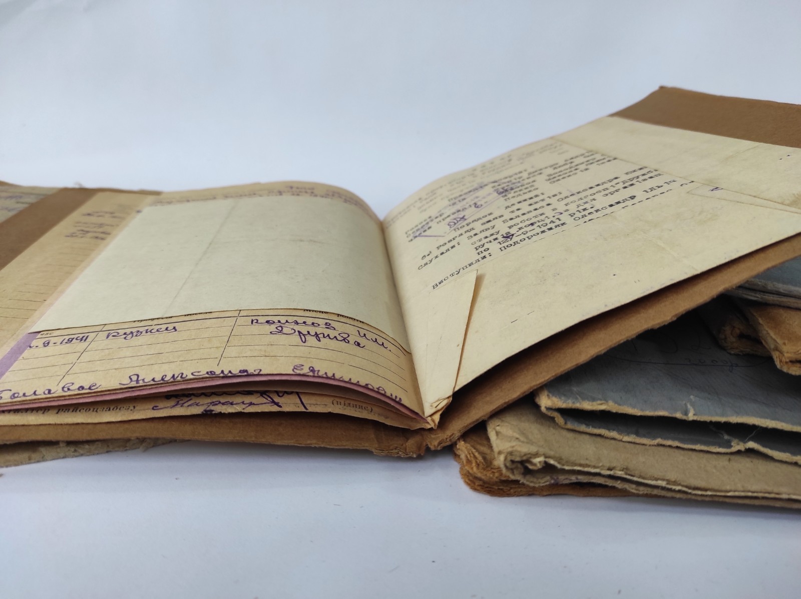 10 folders with Soviet vintage documents 1940s-1980s