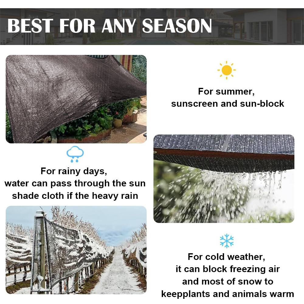 Sun Shade Cloth Outdoor UV Sunblock Net Canopy with Grommets