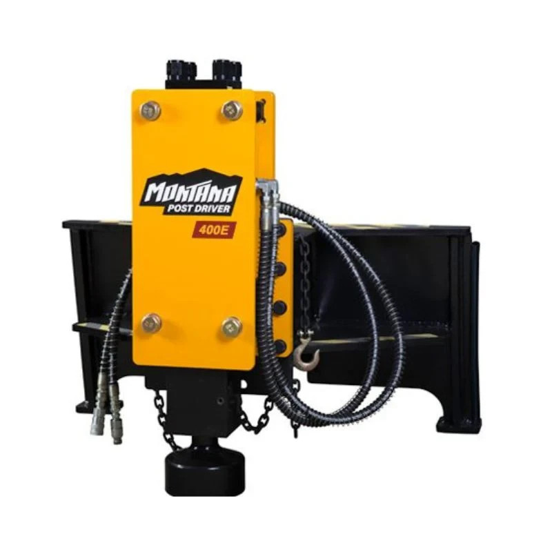 Montana 400E Post Driver Pounder Attachment Hydraulic Fits Skid Steer Loader