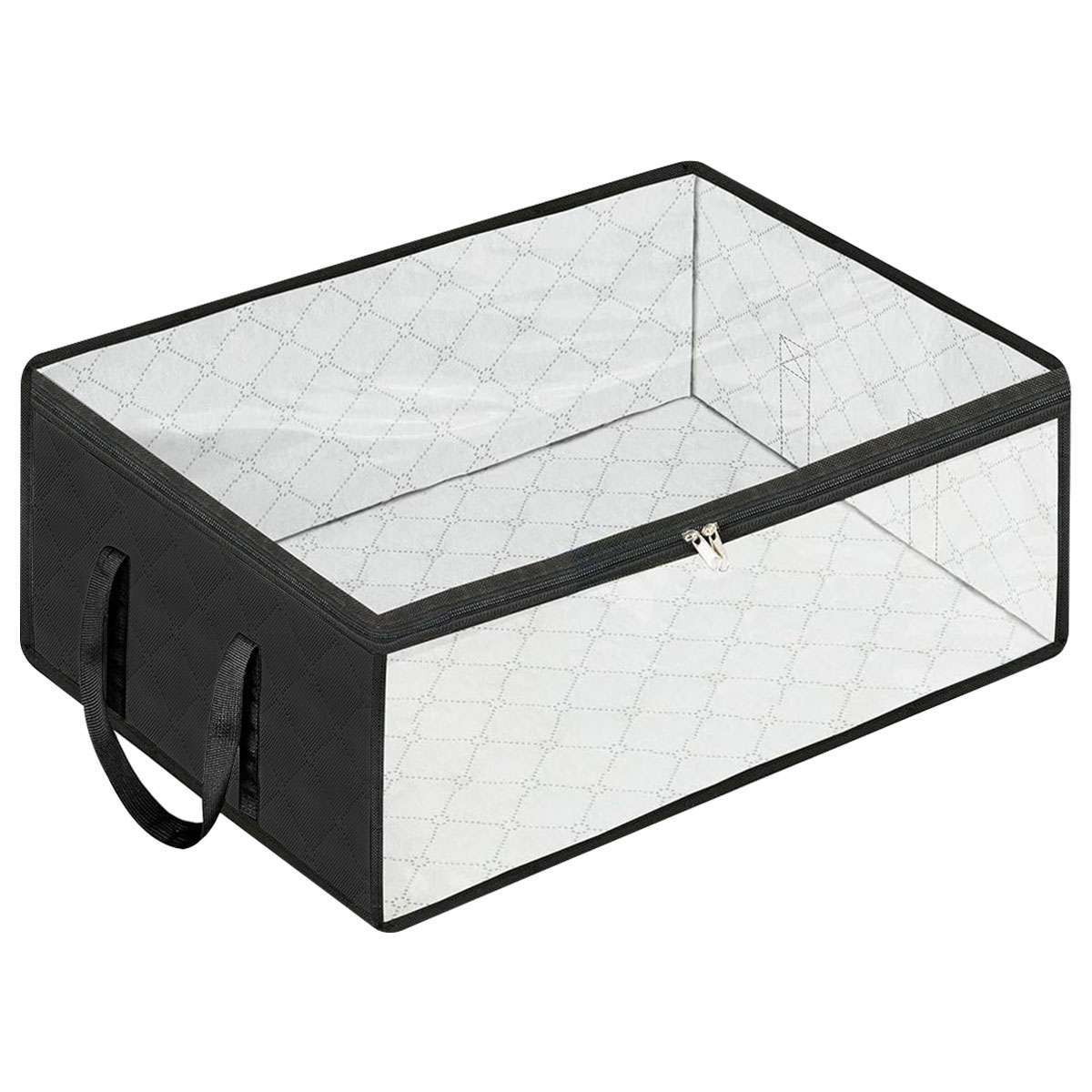 2PCS Hat Storage Dust Bag Baseball Hat Cap Organizer Clear Rack Zipper Black