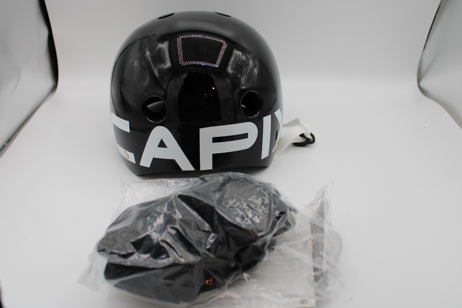 Capix Basher New Gloss Black L/XL Skate Helmet New In Box