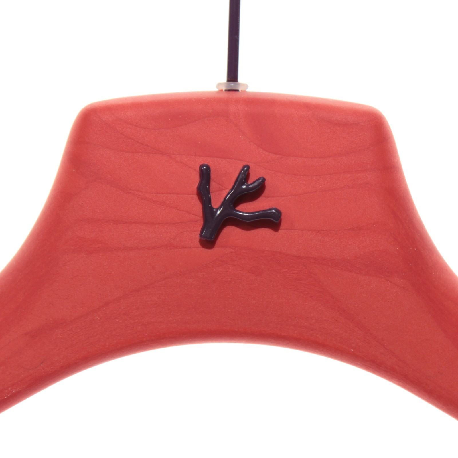 Isaia Suit Hanger Size 40 in Orangey Red with Purple Coral Composite