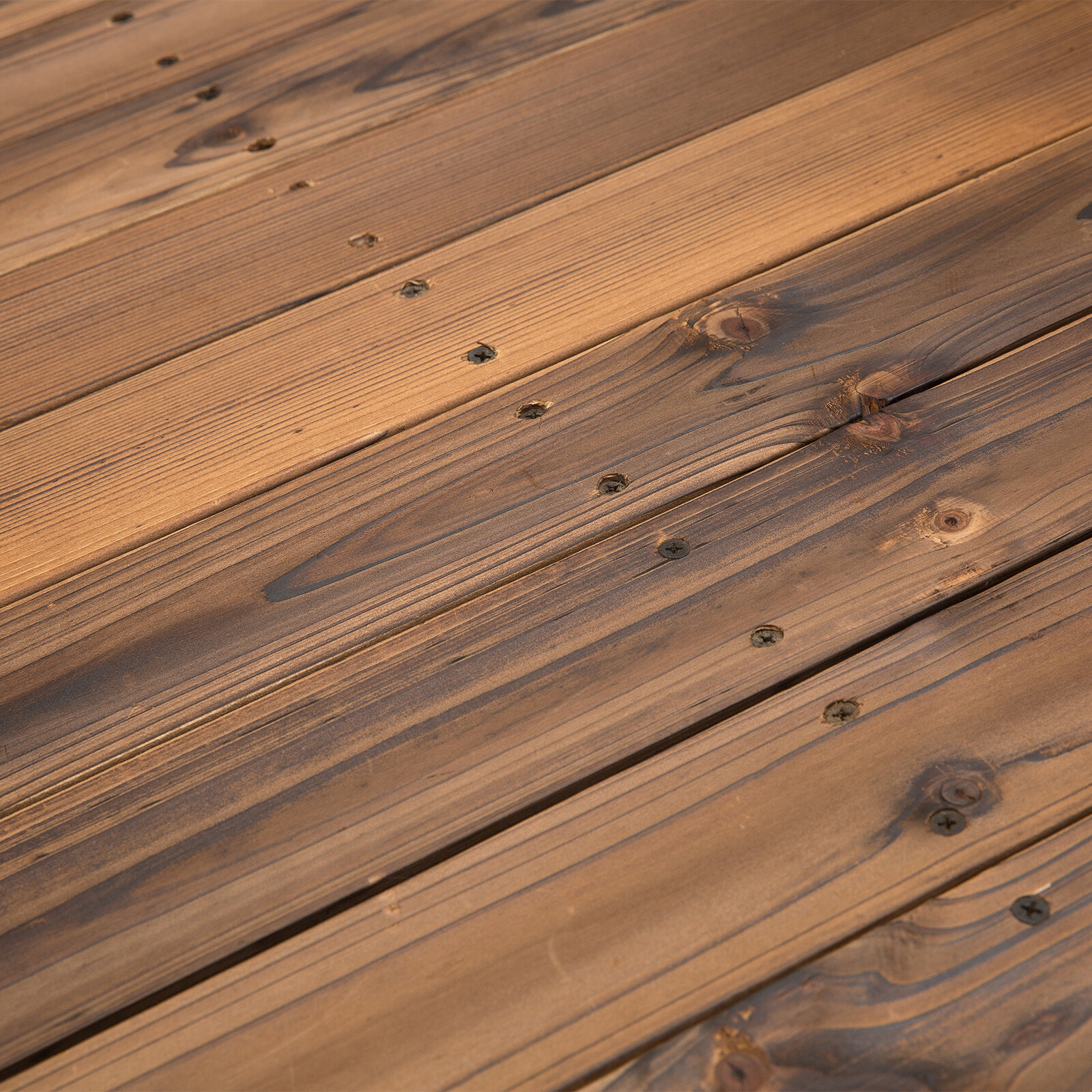 Wooden Garden Bridge Arc Stained Finish Walkway with Metal Chain Railings