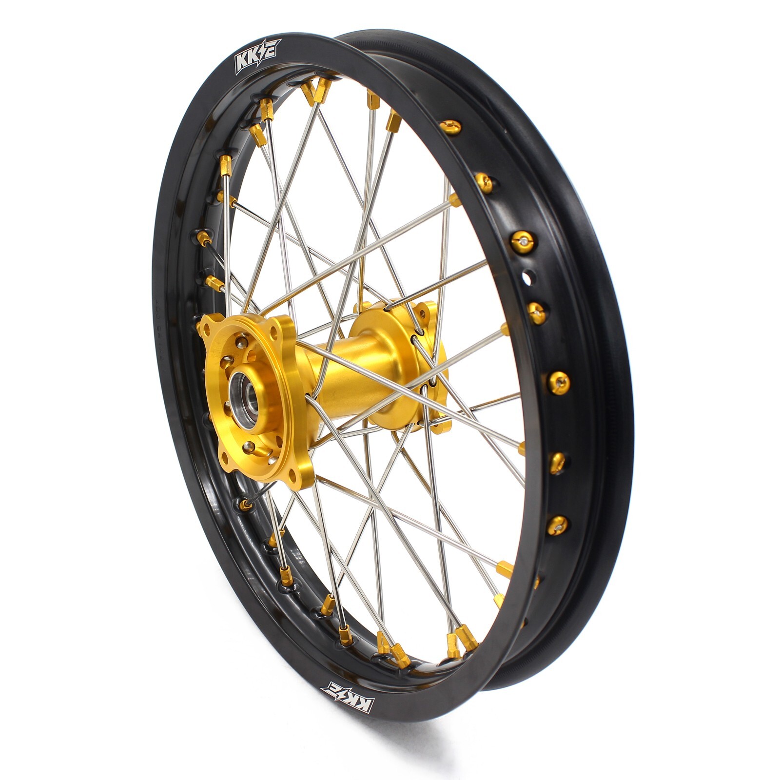 KKE 19/16 Big Kid's Wheels Rim Set Fit Suzuki RM80 1993-2001 RM85 2002-2023 Gold