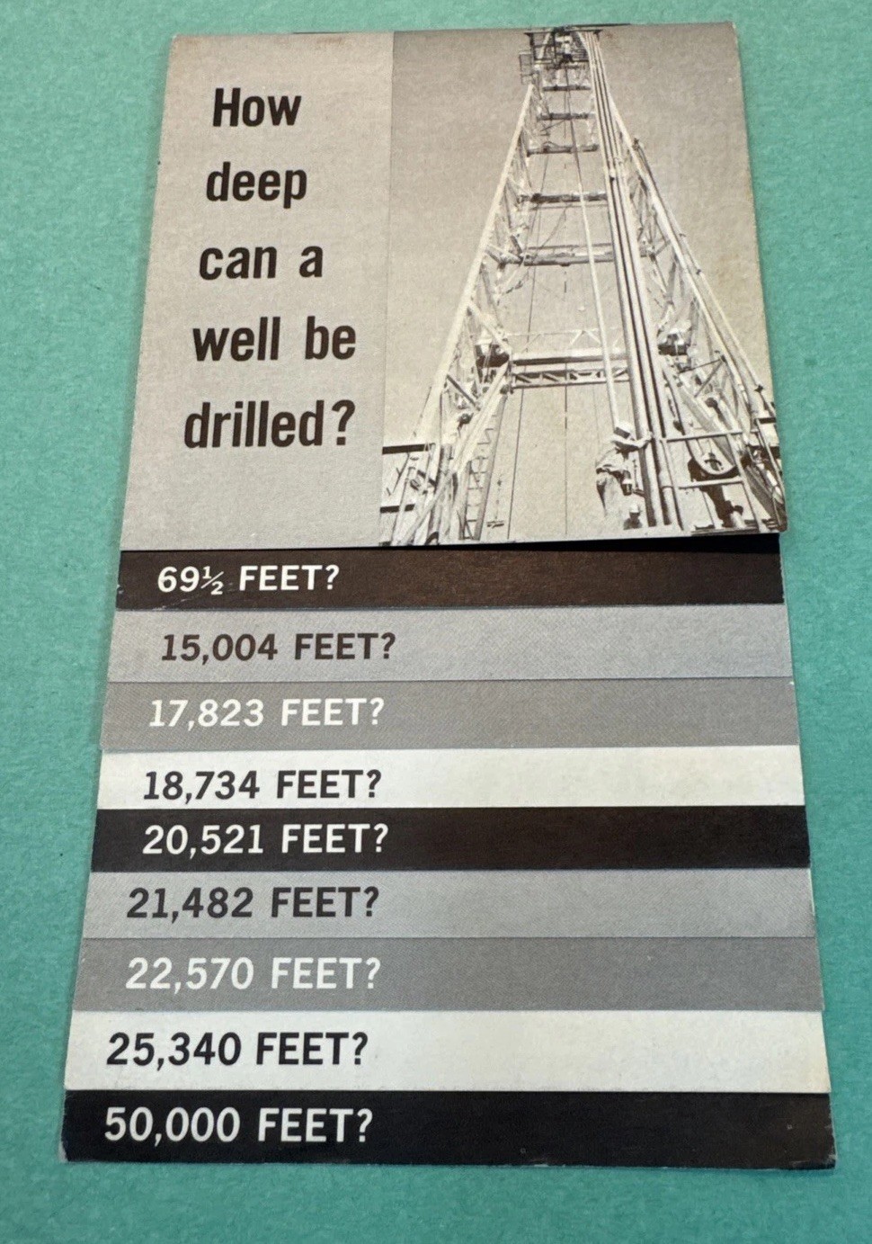 1959 Centennial of Oil Eastern States Expo, Drilling Rig National T-45 Brochure