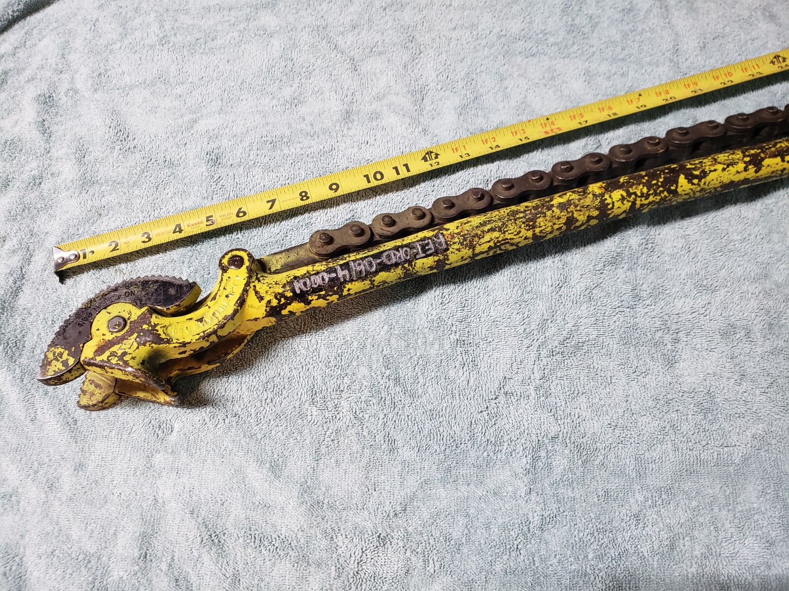 Falcon No. 49 Chain Pipe Wrench 36" Heavy-Duty Industrial Tool – Used