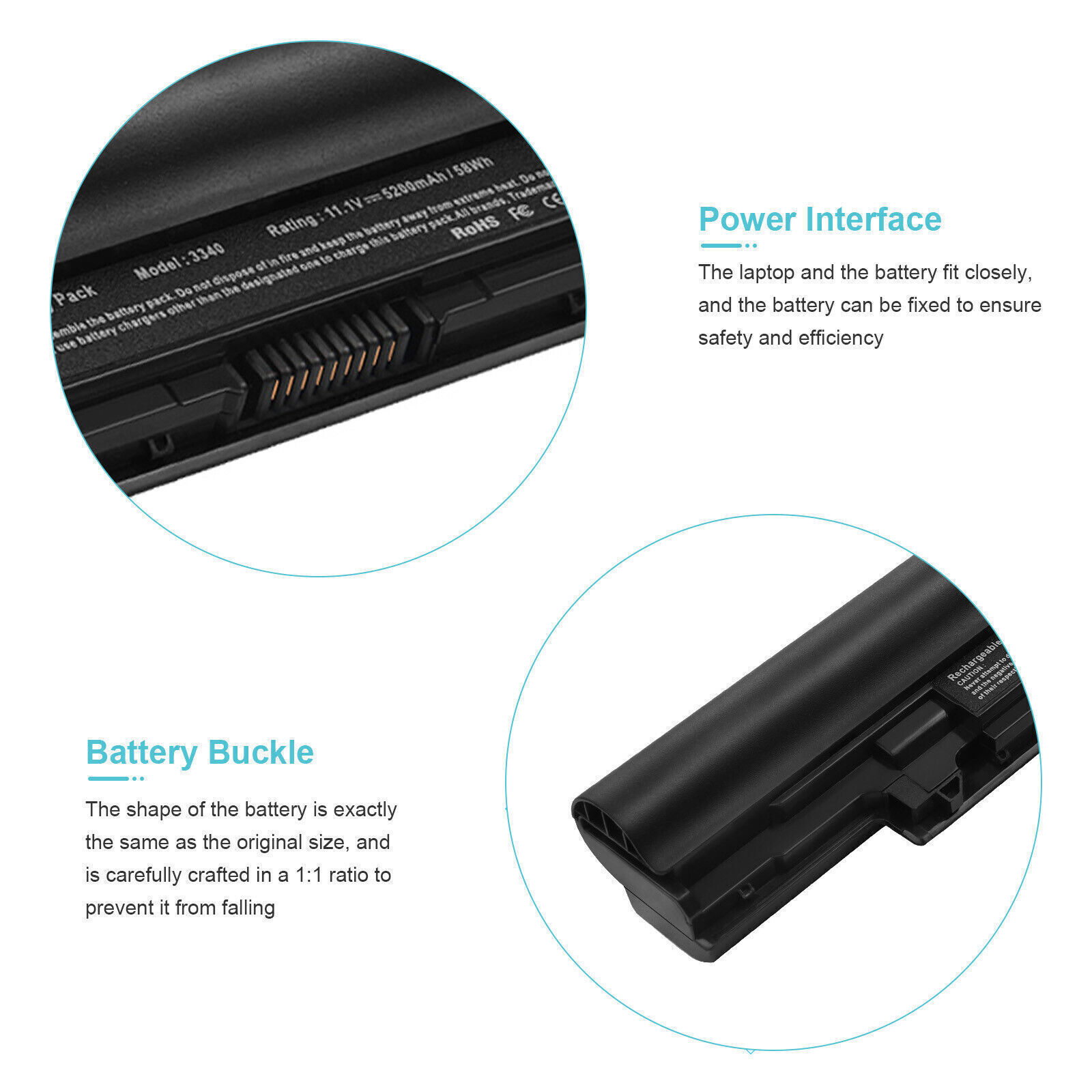 🧡LOT Battery For Dell Latitude 3340 3350 YFDF9 5MTD8 JR6XC 11.1V 5200mAh 6Cell