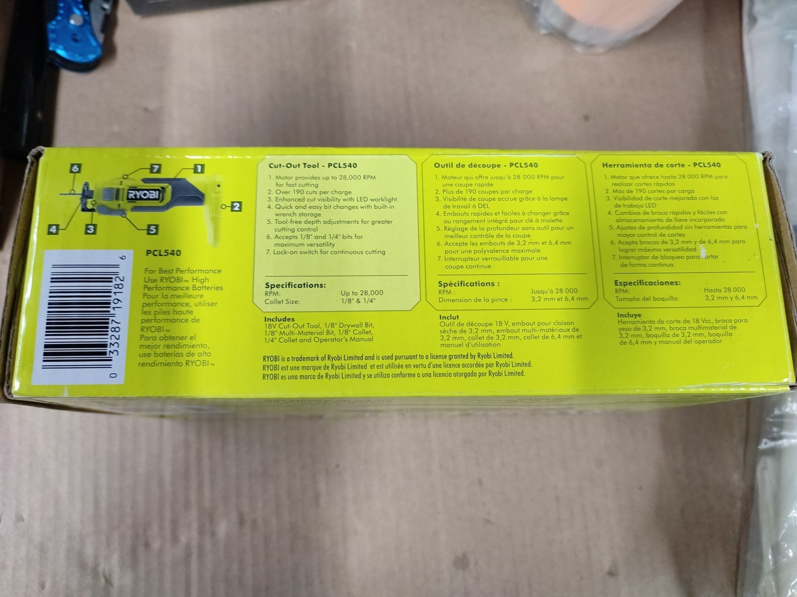 RYOBI 18V ONE+ Cut-Out Tool PCL540B (Tool Only)