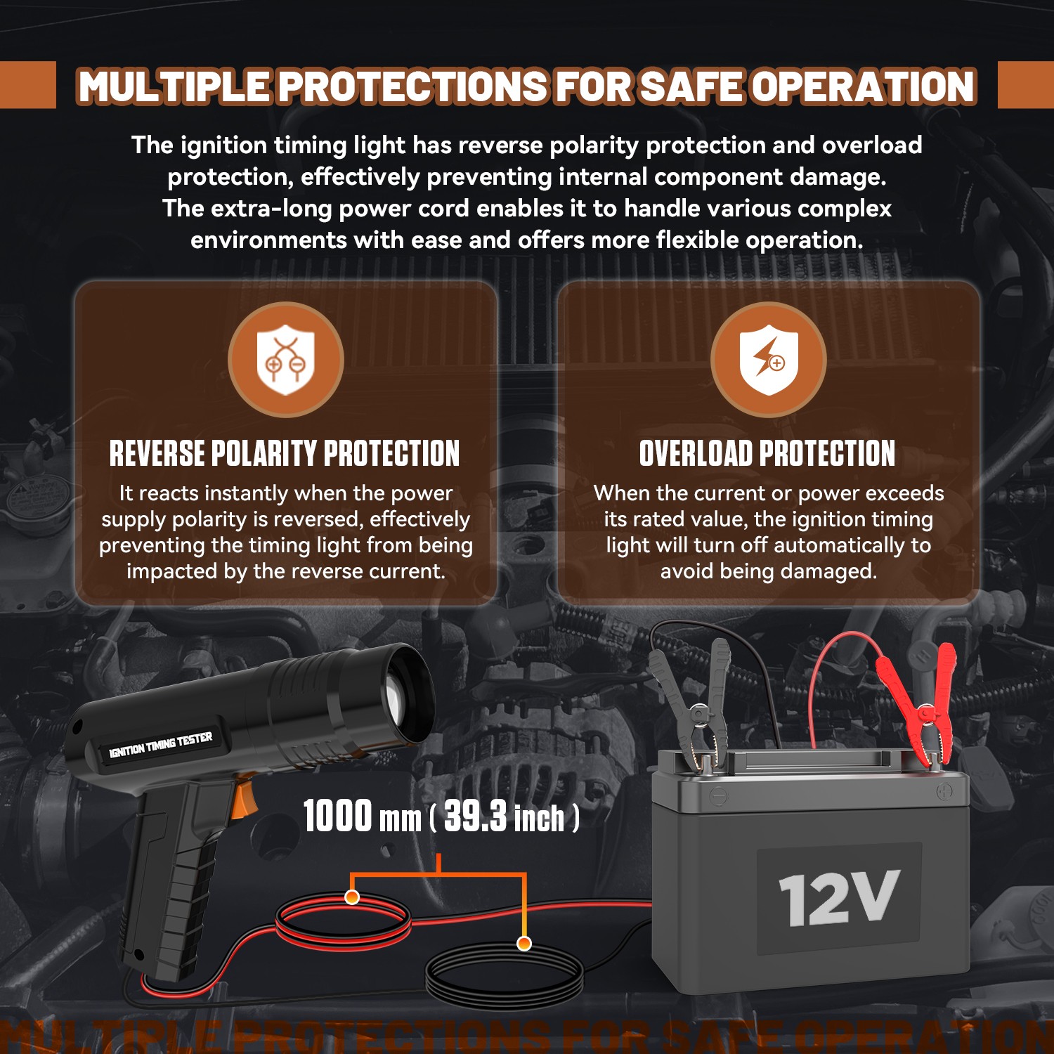 Petrol Engine Ignition Timing Gun 12V Timing Tool with Xenon Flash Professional