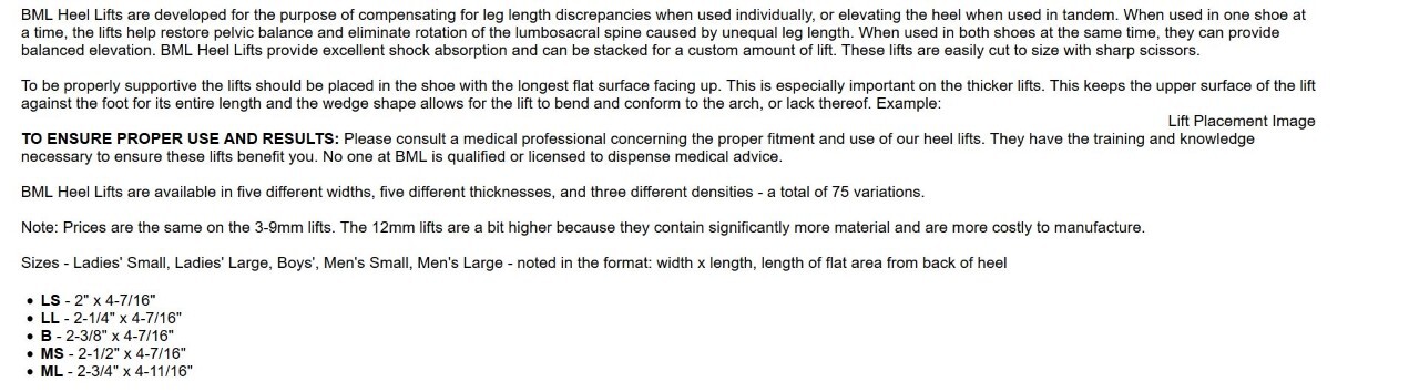 BML Heel Lifts