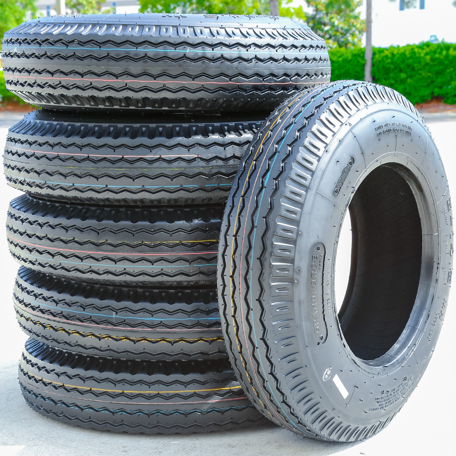 4 Tires Grandforce GF704 ST 8-14.5 Load G 14 Ply Mobile Home Trailer
