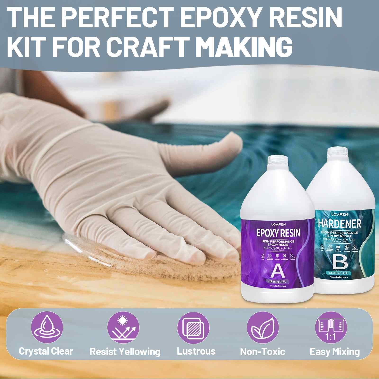 Bulk 4 Gallon Kit - Crystal Clear Tumbler 1:1 Epoxy Resin DIY Craft Arts Coating